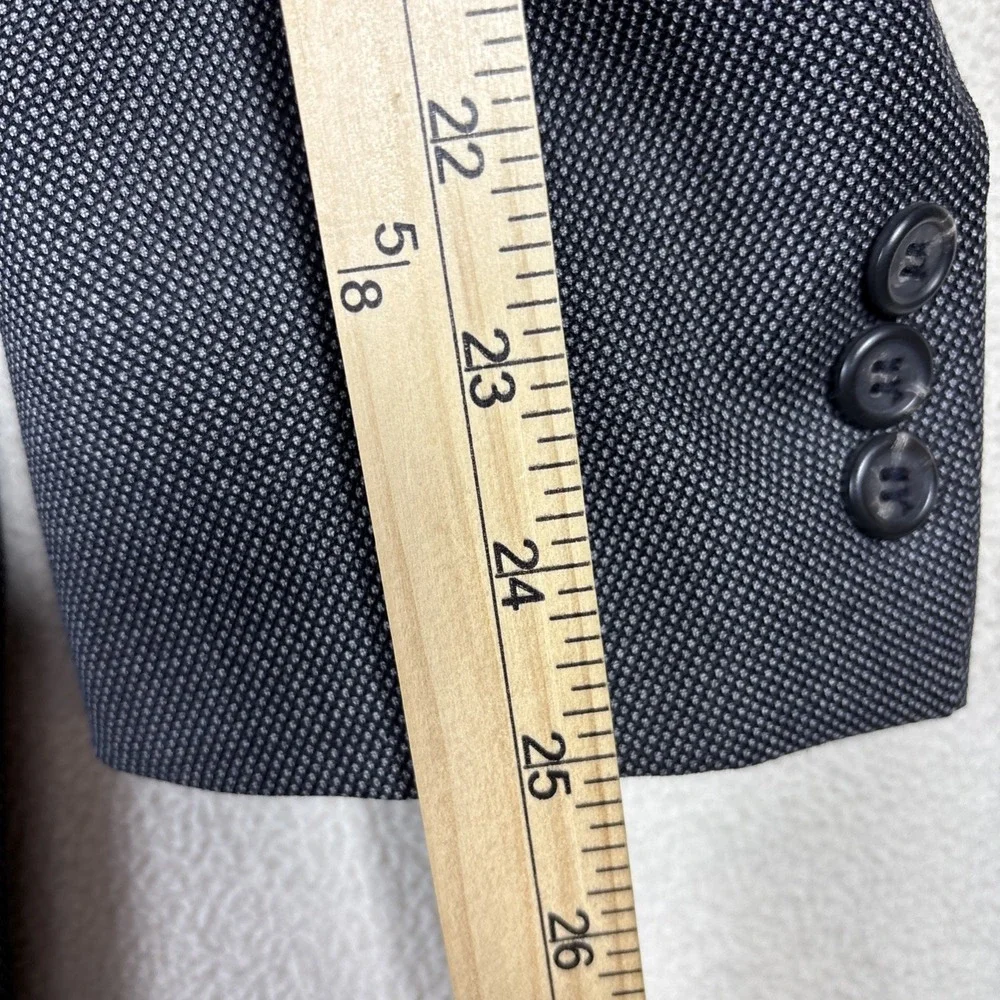 Vtg Polo Ralph Lauren Blazer 42R Gray Dimple‎ Dot 2 Button Lined Vented USA